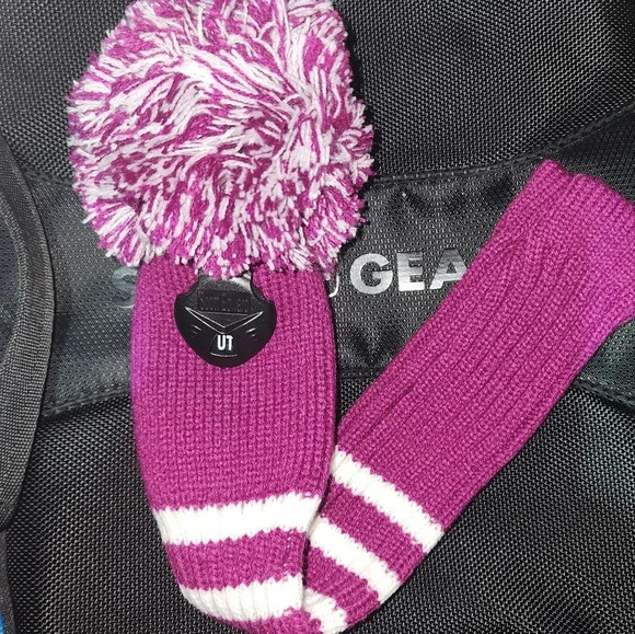 Scott Edward 1 Purple Hybrid Head Cover Knit 4 Driver Wood Fairway Wood Hybrid - Picture 4 of 6